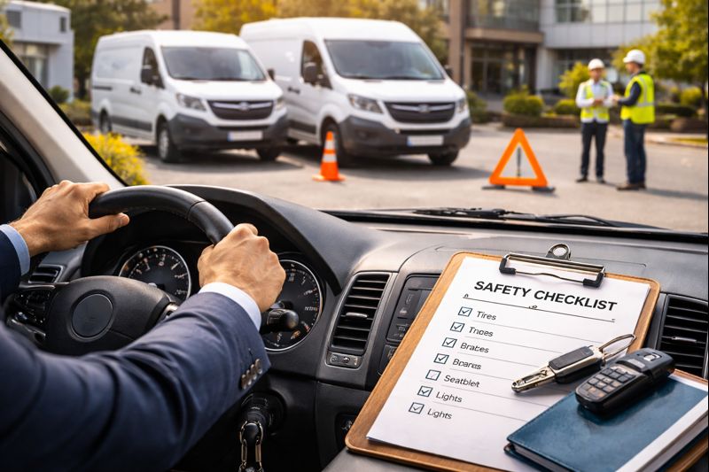 management transportasi perusahaan dengan penerapan safety driving dan pemeriksaan kendaraan operasional